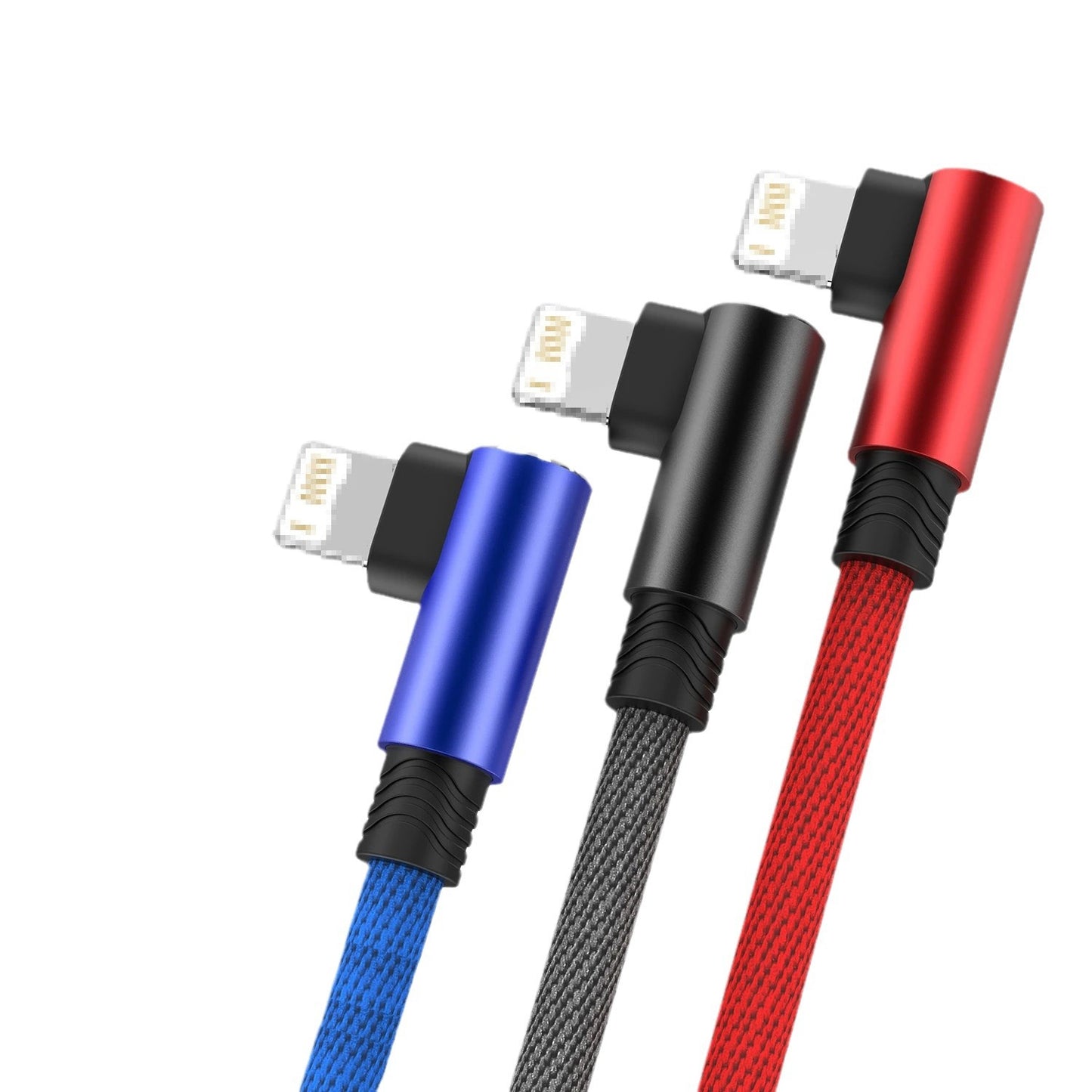 90� Fast Charging Braided Charging Cable (USB-C / Lightning / Micro USB)