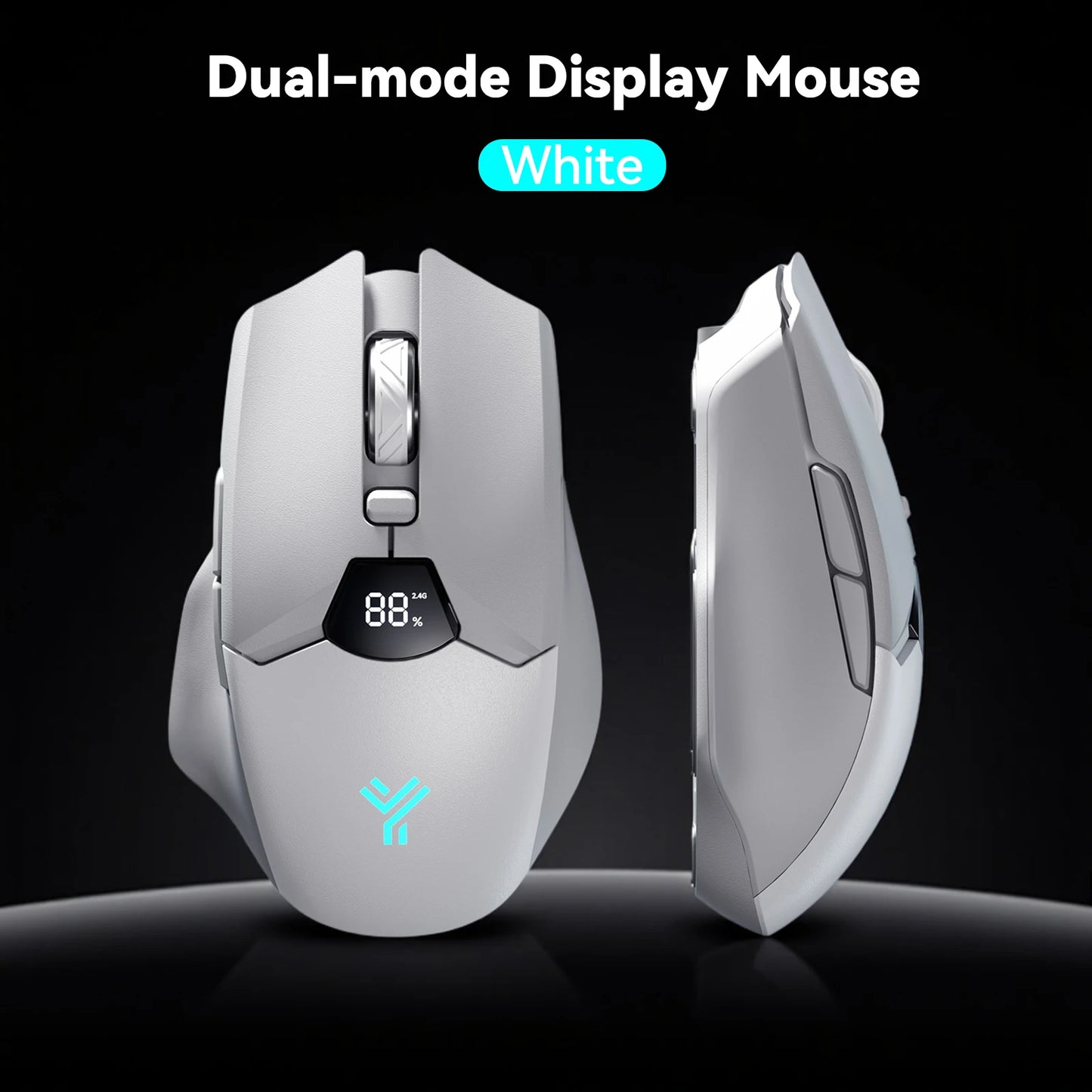 RESAUDGINE Ergonomic Wireless Mouse - Bluetooth 2.4G Rechargeable Gaming Mouse Upgrade your setup with the RESAUDGINE wireless gaming mouse. Enjoy 6 buttons, 20G acceleration, and dual-mode Bluetooth/2.4G connectivity. Perfe