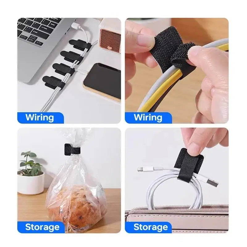 KAFNHCKA 20-Pack Adjustable Cable Clips | Reusable Self-Adhesive Cord Organizer Eliminate desk wire clutter with the KAFNHCKA 20-piece reusable cable organizer set. Features durable nylon, adjustable ladder locks, and a stron