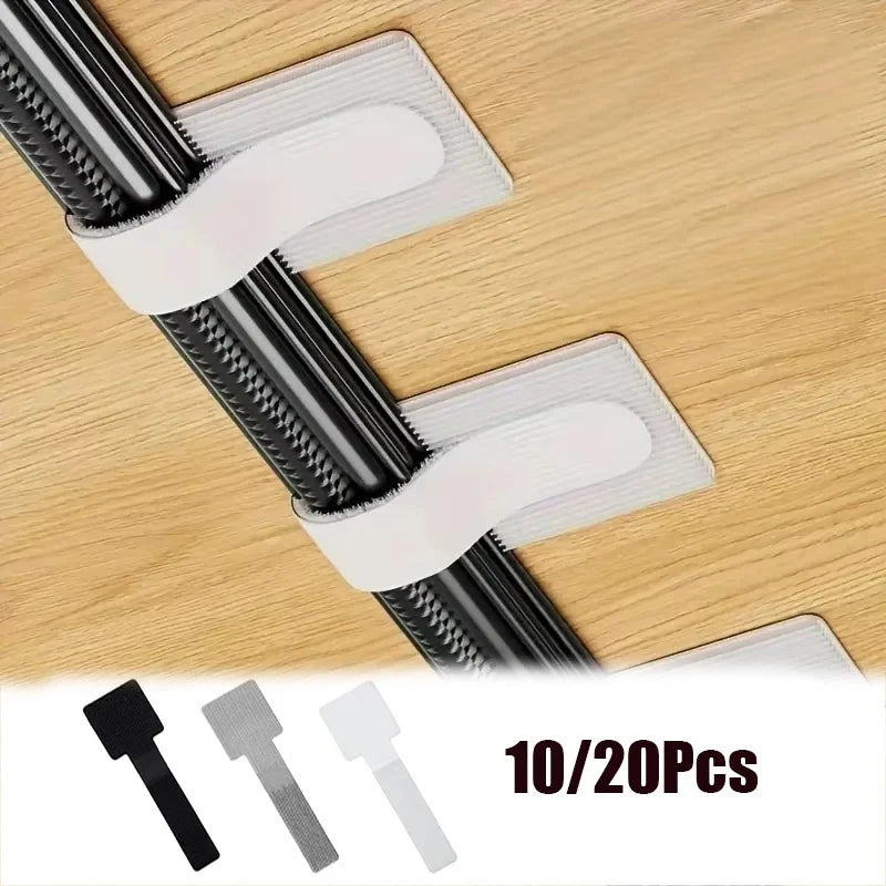 KAFNHCKA 20-Pack Adjustable Cable Clips | Reusable Self-Adhesive Cord Organizer Eliminate desk wire clutter with the KAFNHCKA 20-piece reusable cable organizer set. Features durable nylon, adjustable ladder locks, and a stron